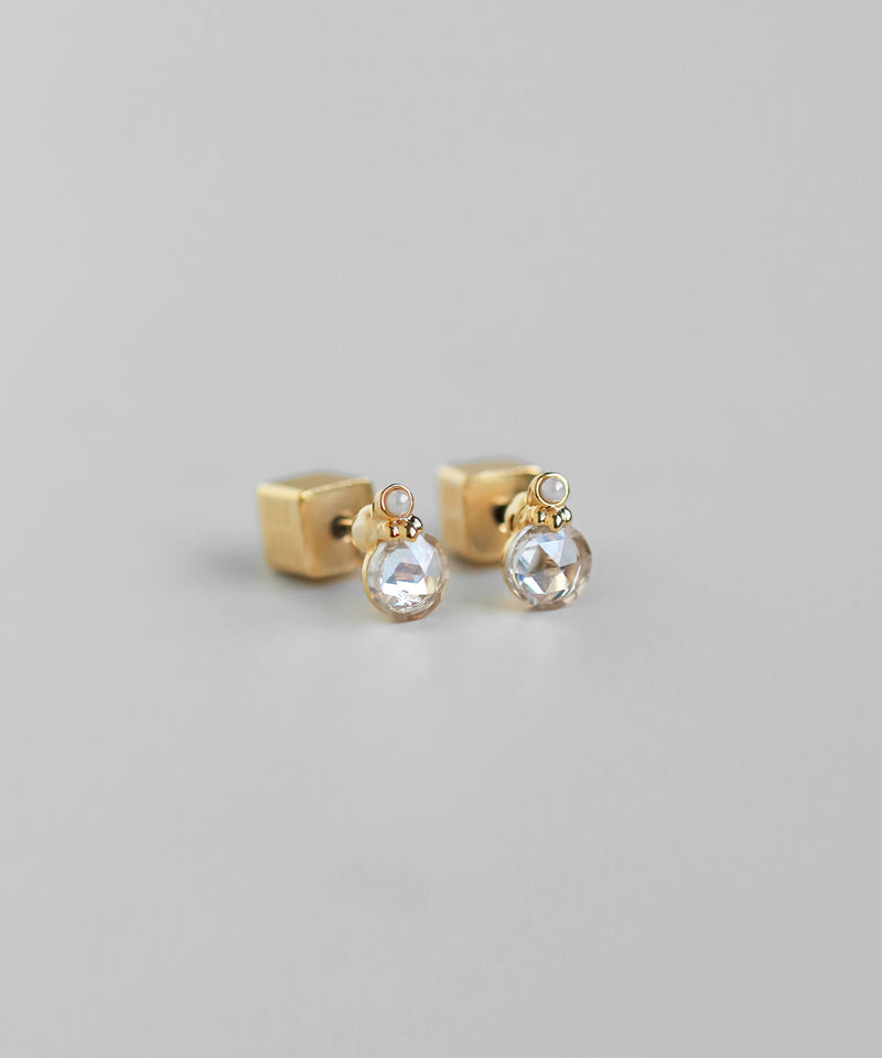 ビジュー×パールピアス[Sheerchic]