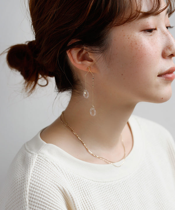 【SANPO ONLINE限定】ヤジロベエイヤリング[クリア][Sheerchic]