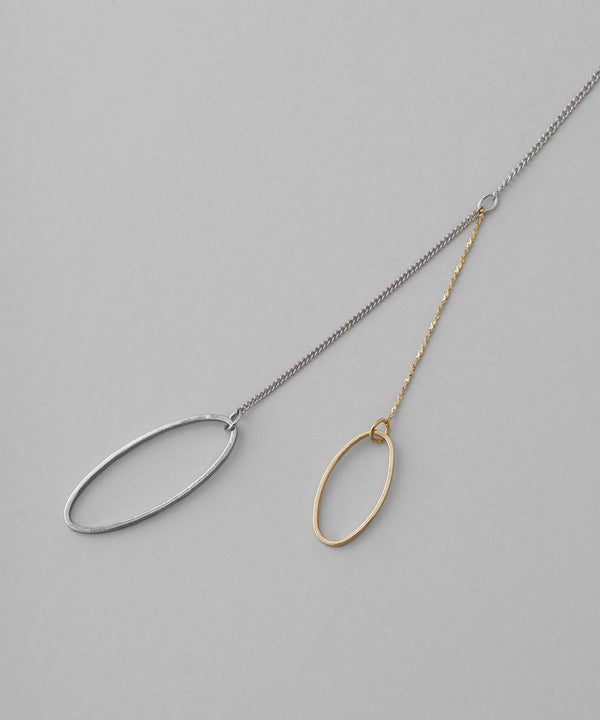 [SANPO ONLINE Exclusive] Bicolor Oval Long Earrings [Sheerchic]