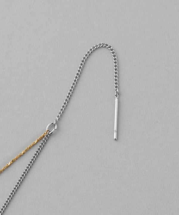 [SANPO ONLINE Exclusive] Bicolor Oval Long Earrings [Sheerchic]