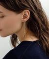 [SANPO ONLINE Exclusive] Bicolor Oval Long Earrings [Sheerchic]