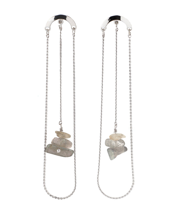 [SANPO ONLINE Exclusive] Gemstone Long Earrings [Sheerchic]