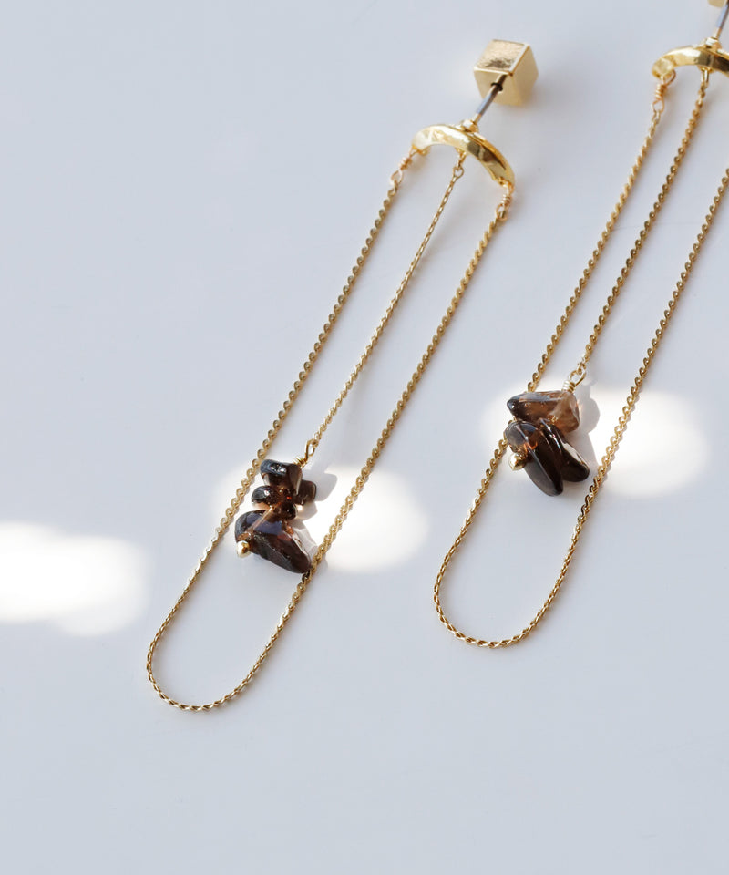 【SANPO ONLINE限定】ジェムストーンロングピアス[Sheerchic]