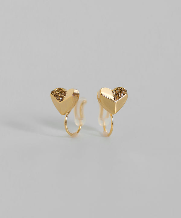 mimi33] Bijou x Heart Earrings [Sheerchic] | Anemone, Sienna Rose