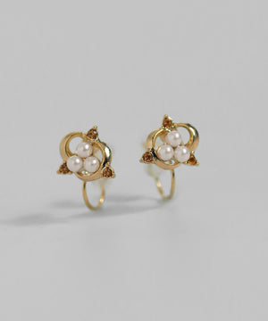 パール×ビジューイヤリング[Sheerchic]