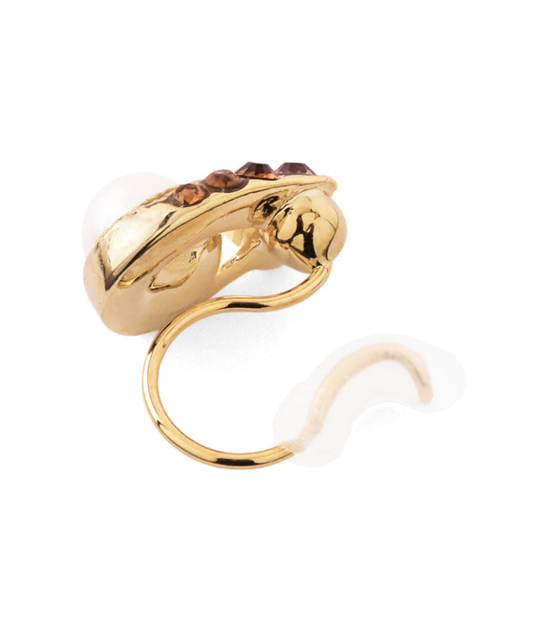 パール×ビジューイヤリング[Sheerchic]