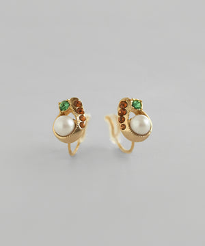 パール×ビジューイヤリング[Sheerchic]