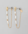 Pearl x Chain Back Catch Earrings [B] [Sheerchic]