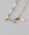 Pearl x Chain Back Catch Earrings [B] [Sheerchic]