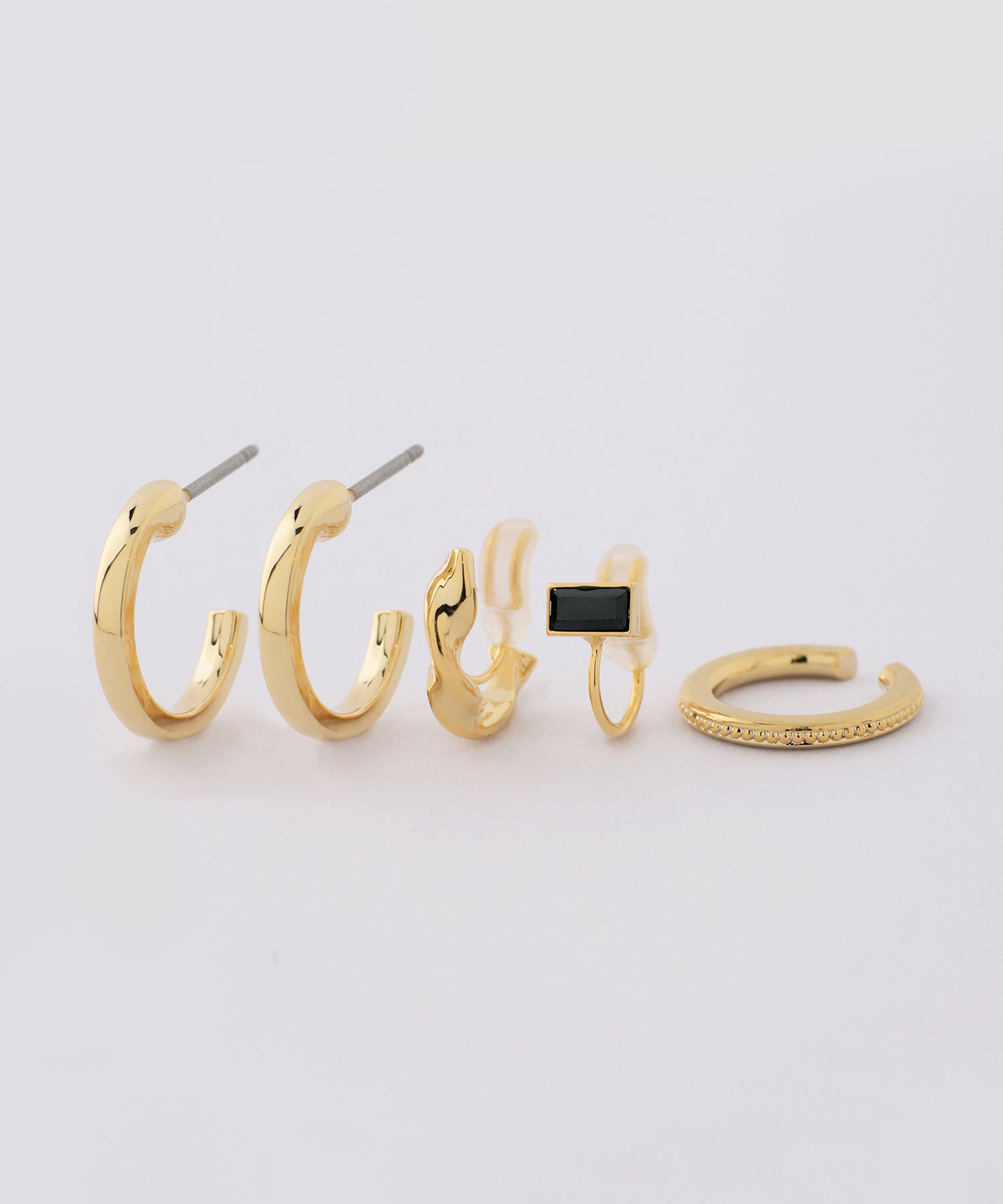 mimi33】コンビピアス＆イヤーカフ[Sheerchic]｜アネモネ・シエナロゼ