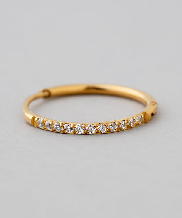 ビジューフープピアス[ステンレス][Basic]