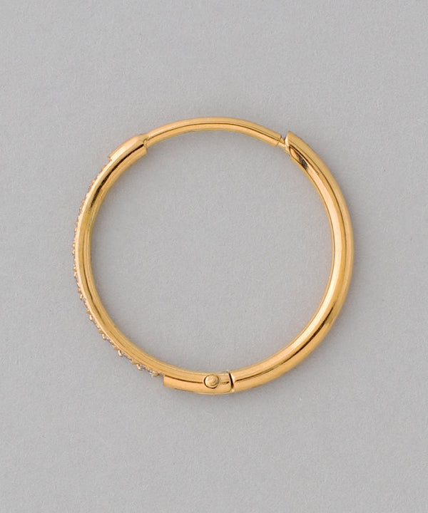 ビジューフープピアス[ステンレス][Basic]