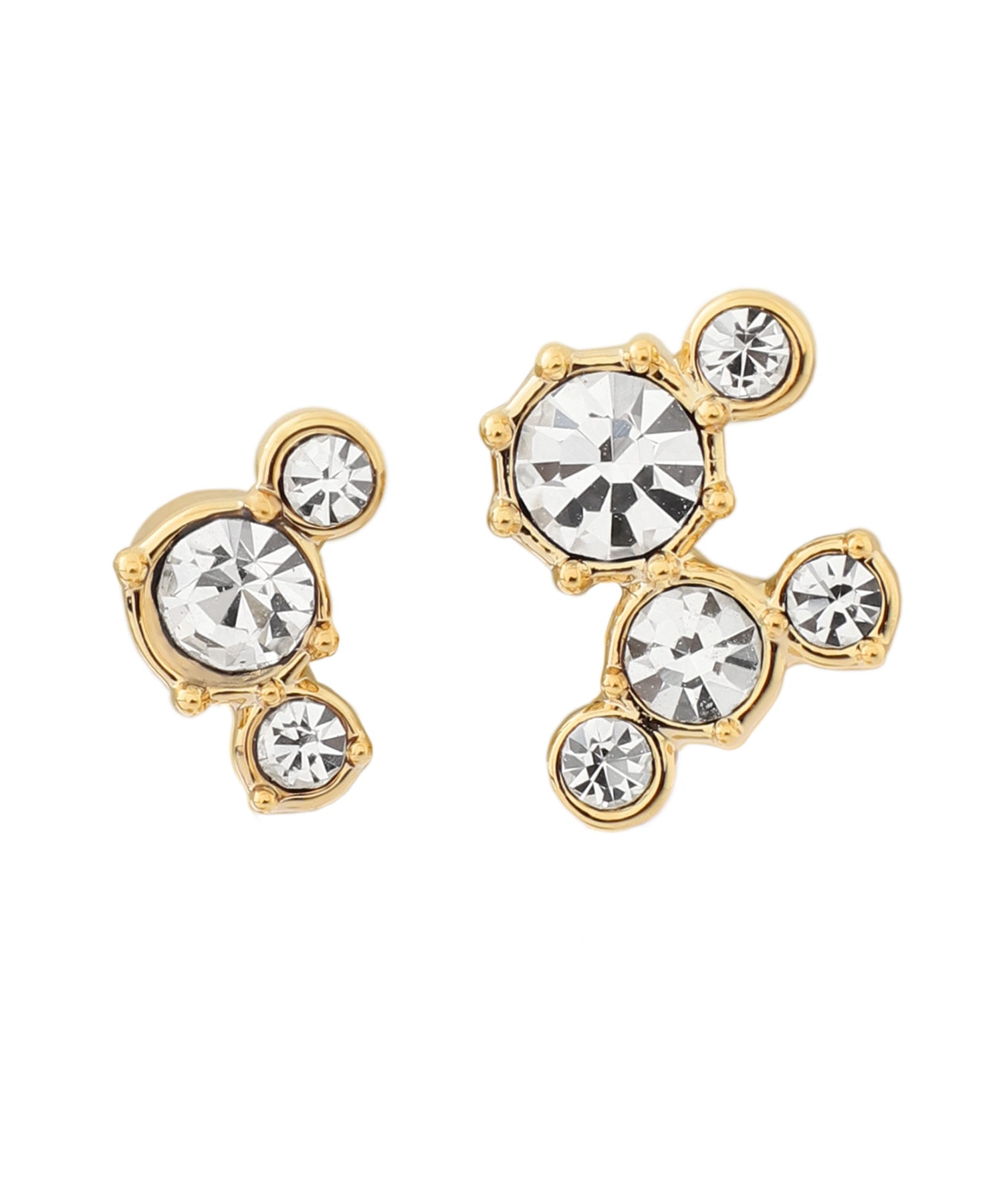 みみ mimi33】ビジューアシメピアス[Sheerchic]｜アネモネ・シエナロゼ