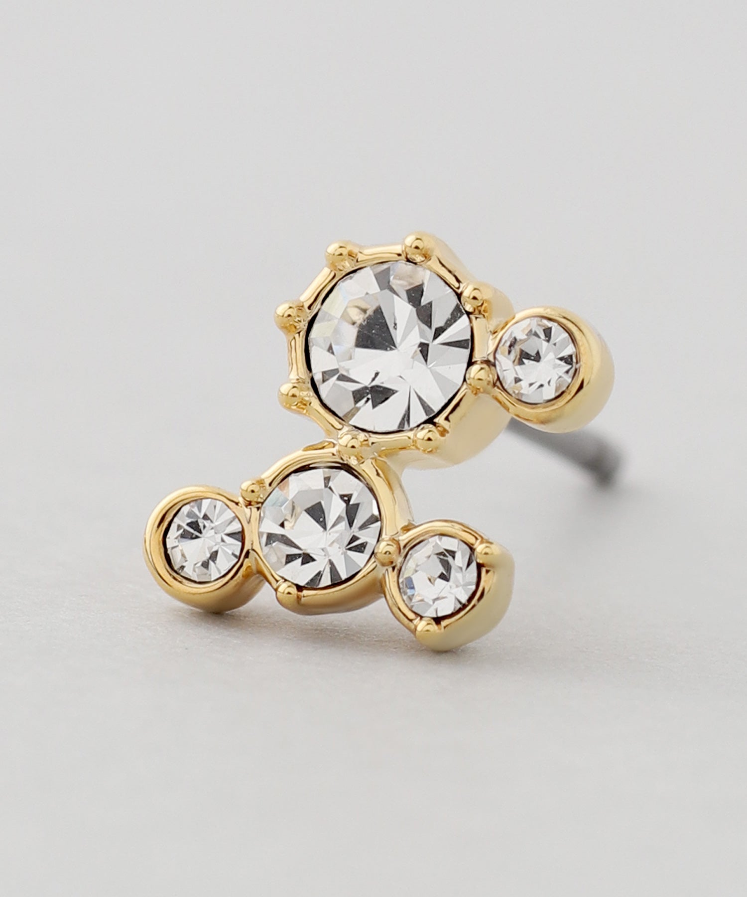 mimi33】ビジューアシメピアス[Sheerchic]｜アネモネ・シエナロゼ