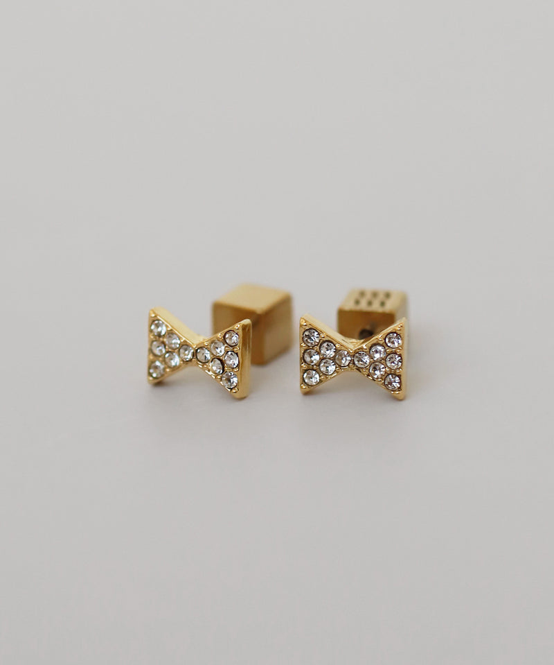ビジューリボンピアス[Sheerchic]