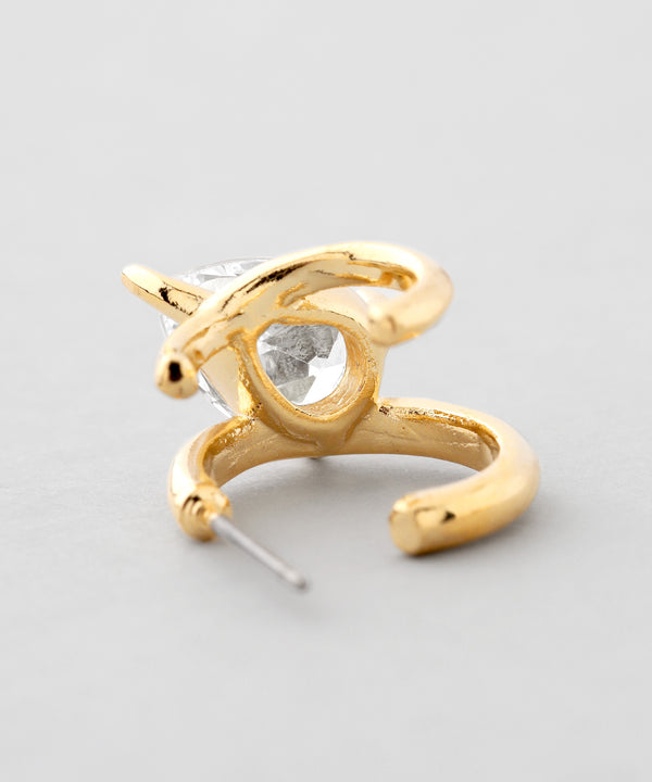 ドロップビジューアシメフープピアス[Sheerchic]