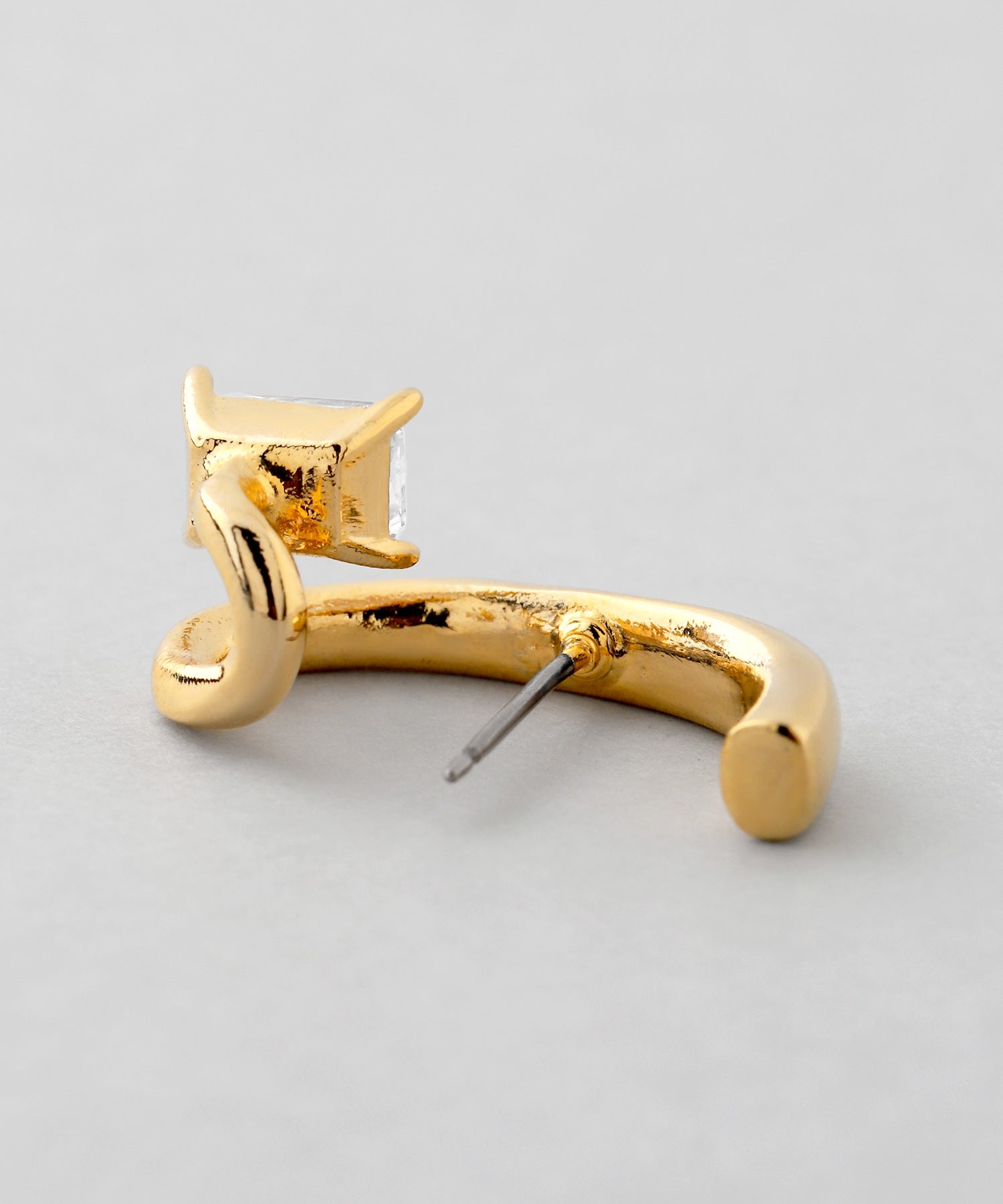 mimi33】スクエアビジューアシメカフピアス[Sheerchic]｜アネモネ