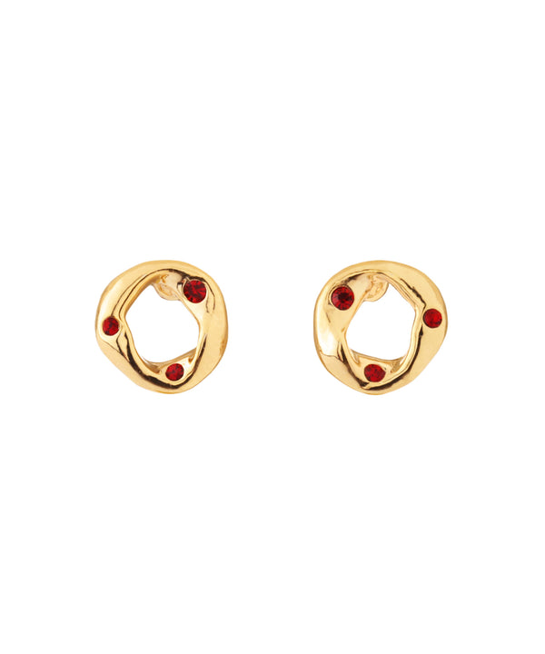 ビジュー×サークルピアス[Sheerchic]