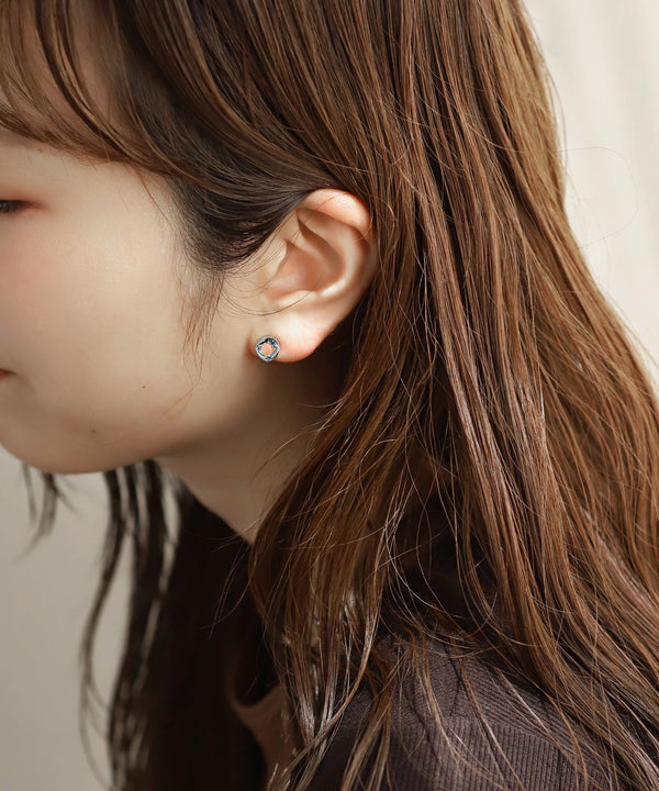 ビジュー×サークルピアス[Sheerchic]