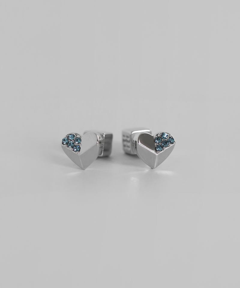 ビジュー×ハートピアス[Sheerchic]