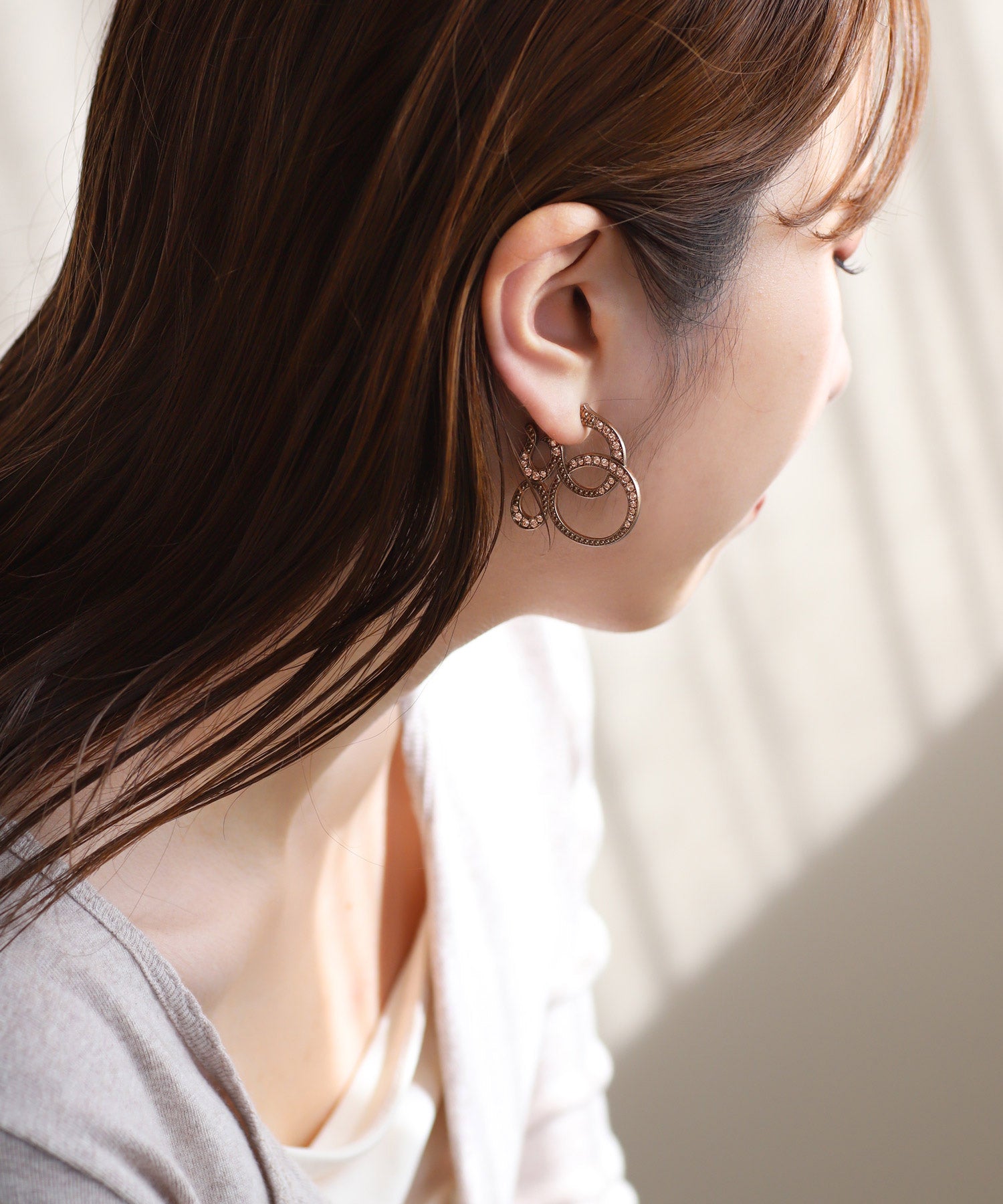 mimi33】ビジューデザインピアス[Ownideal]｜アネモネ・シエナロゼ