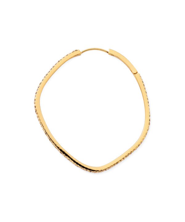 ビジューラインフープピアス[Ownideal]