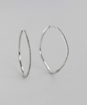 ビジューラインフープピアス[Ownideal]