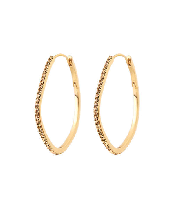 ビジューラインフープピアス[Ownideal]