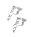 Clear jewel and mini hoop dangling earrings