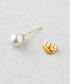Simple shell pearl earrings [S]
