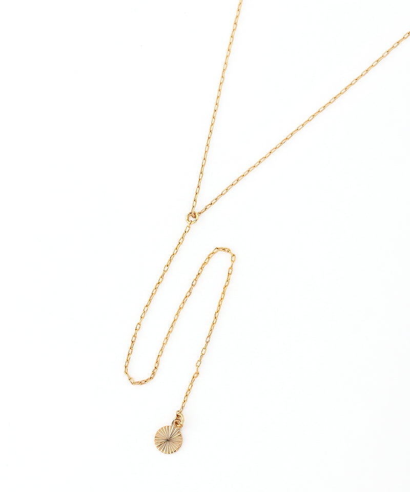 Circle Charm Y-shaped Necklace