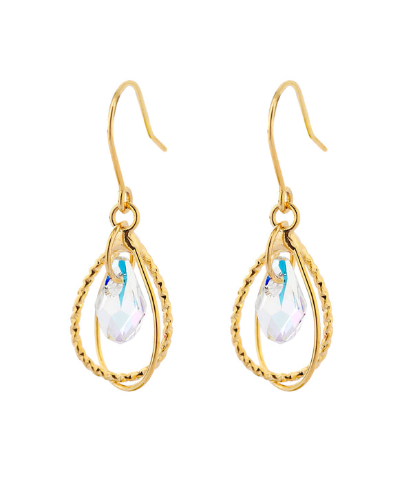 ビジュー×ドロップラインフックピアス