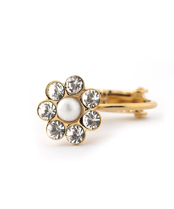 ビジューフラワーイヤリング[A]