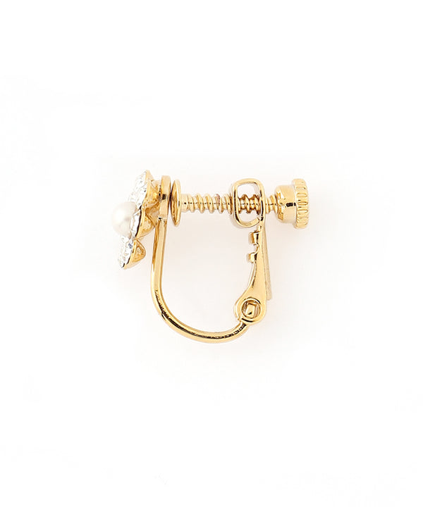 ビジューフラワーイヤリング[A]