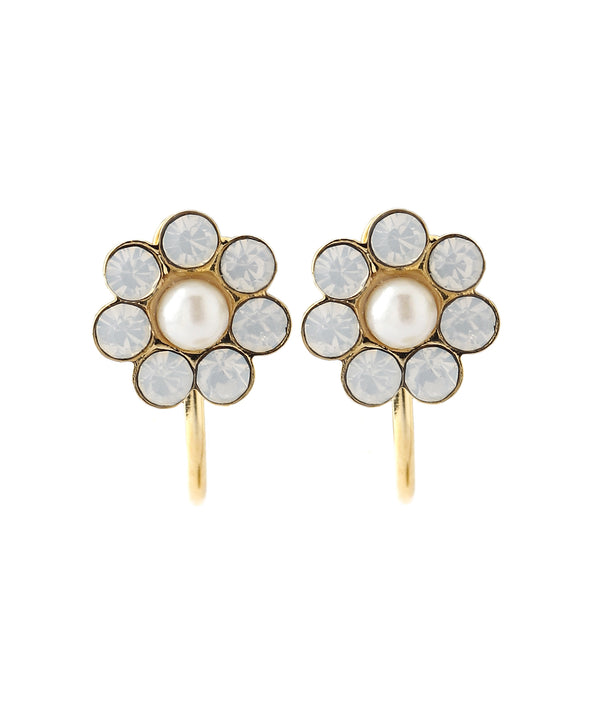 ビジューフラワーイヤリング[A]