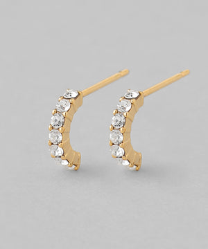 ビジューラインカールピアス