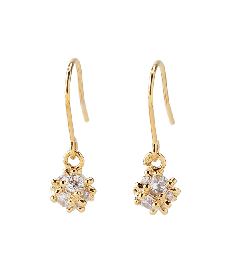 Jeweled ball hook earrings