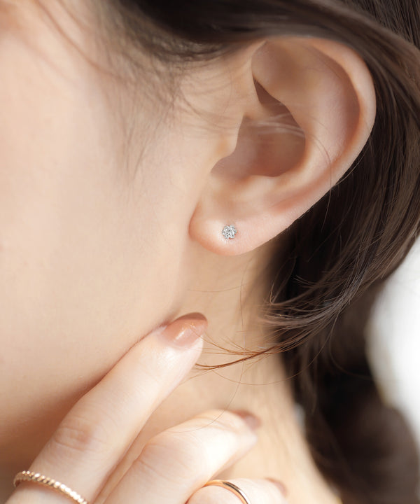 ビジューフラワーピアス