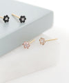 ビジューフラワーピアス