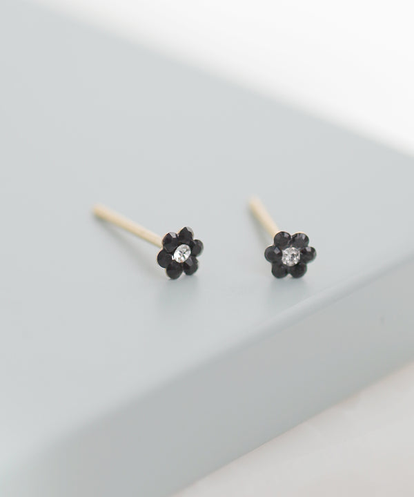 ビジューフラワーピアス