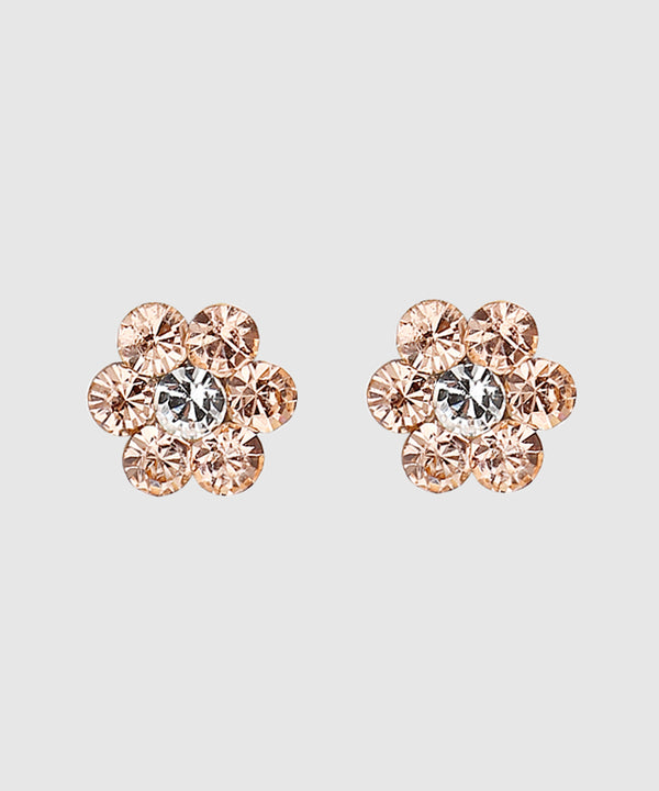 ビジューフラワーピアス