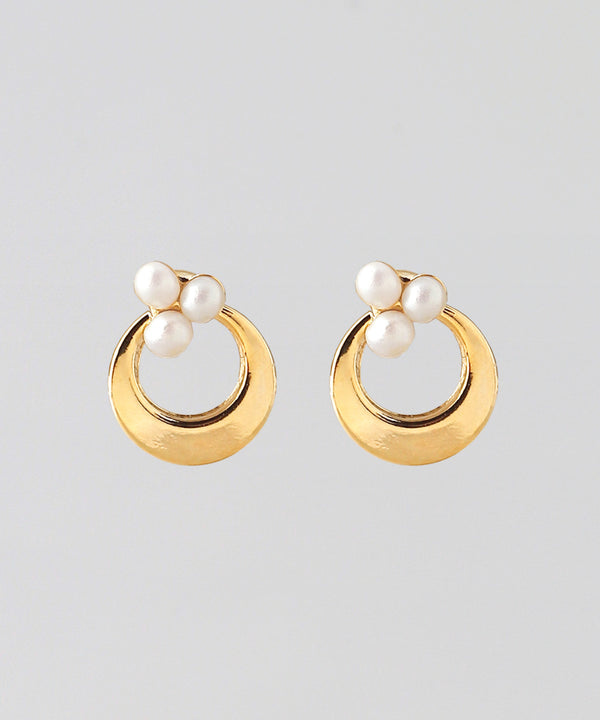 パール×サークルミニピアス