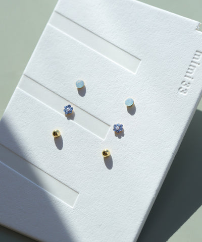 ビジューフラワーピアス[3ペアセット][Basic]