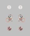 ビジュー×パールピアス[3ペアセット][Basic]
