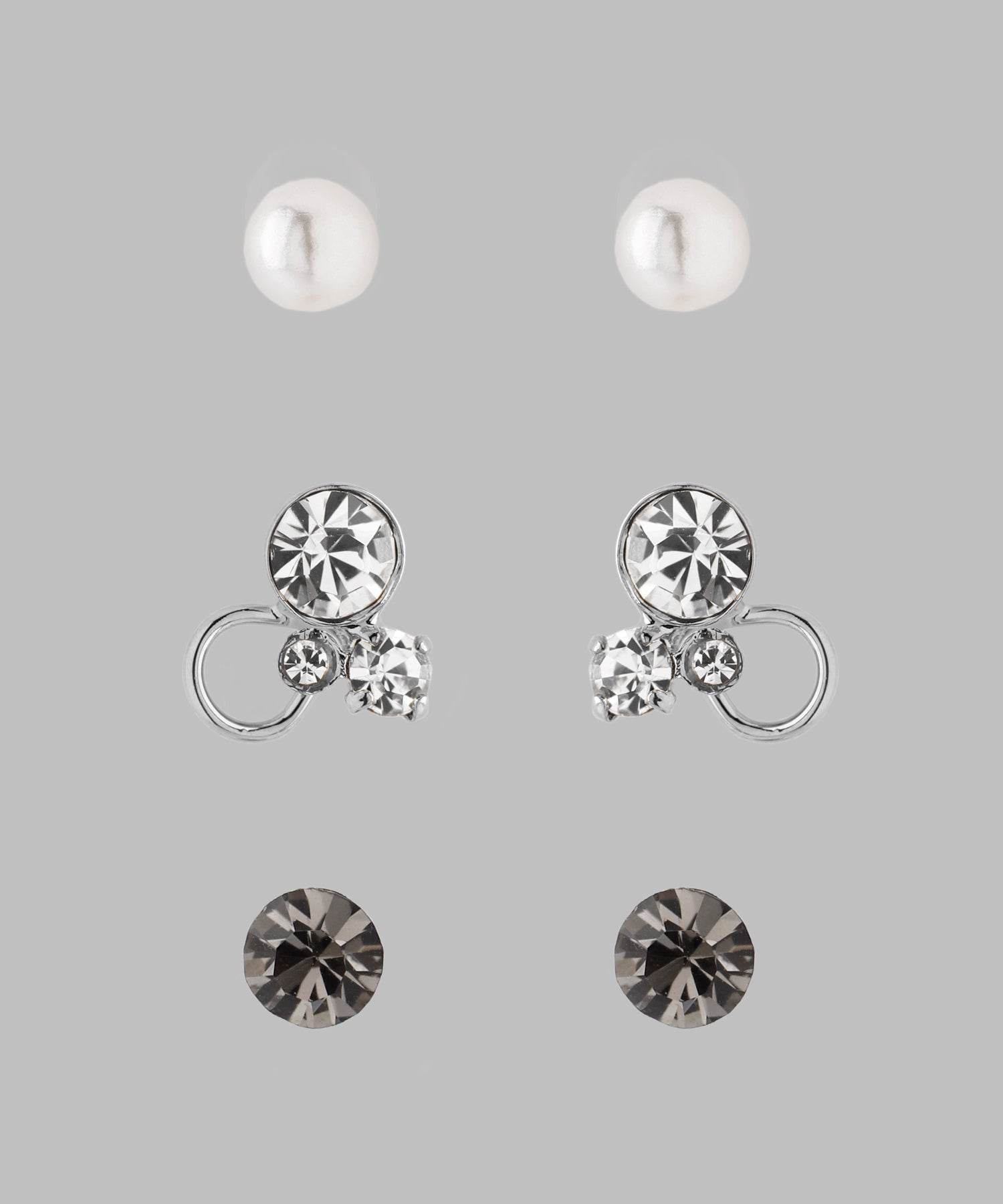 mimi33】ビジュー×パールピアス[3ペアセット][Basic]｜SANPO ONLINE