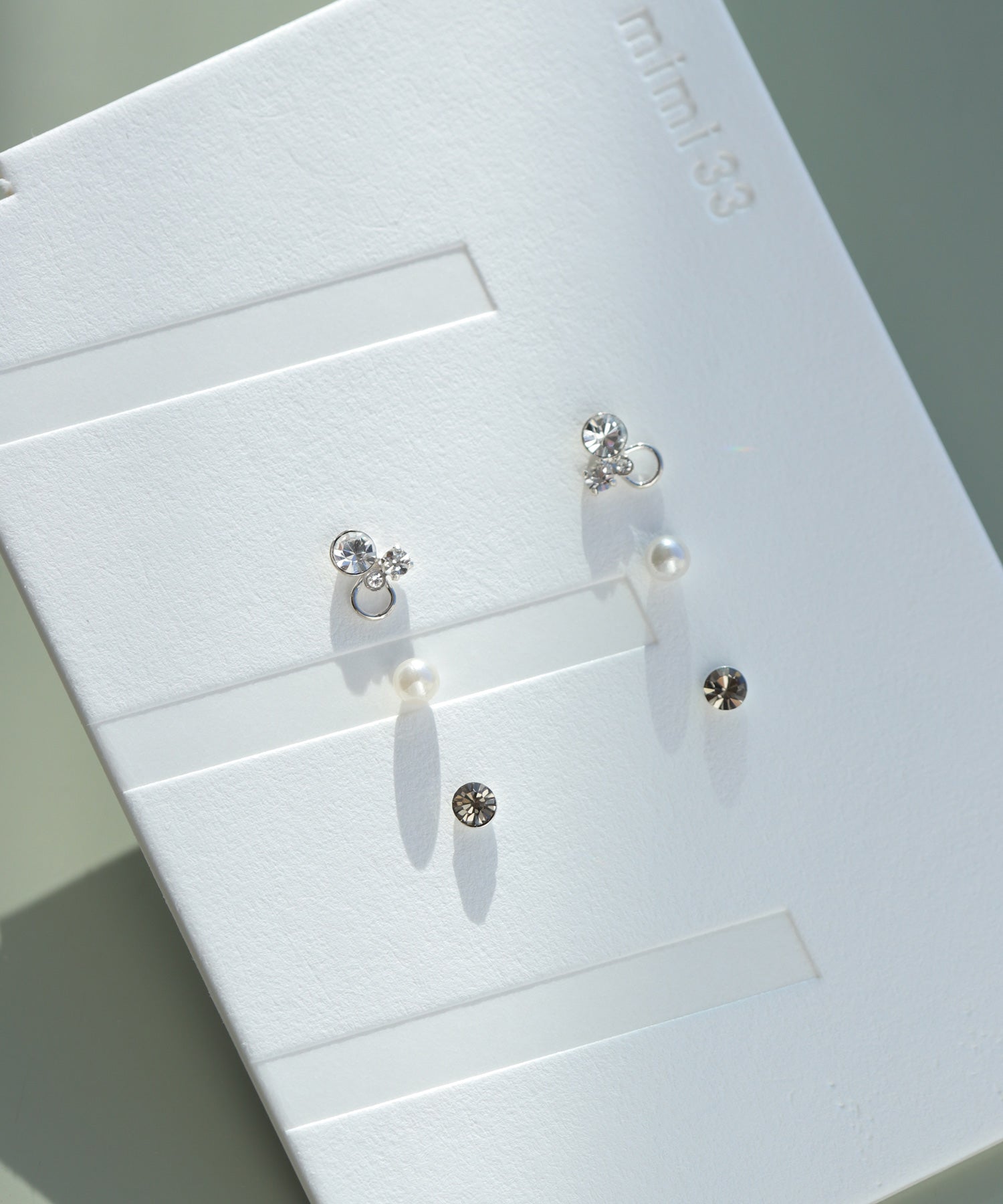 mimi33】ビジュー×パールピアス[3ペアセット][Basic]｜SANPO ONLINE