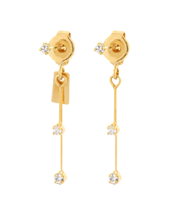 スイングビジューバックキャッチピアス[Sheerchic]