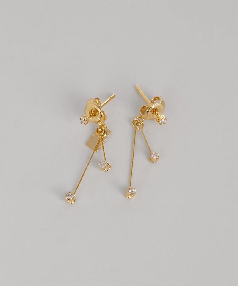 Swing Bijou Back-Catch Earrings [Sheerchic]