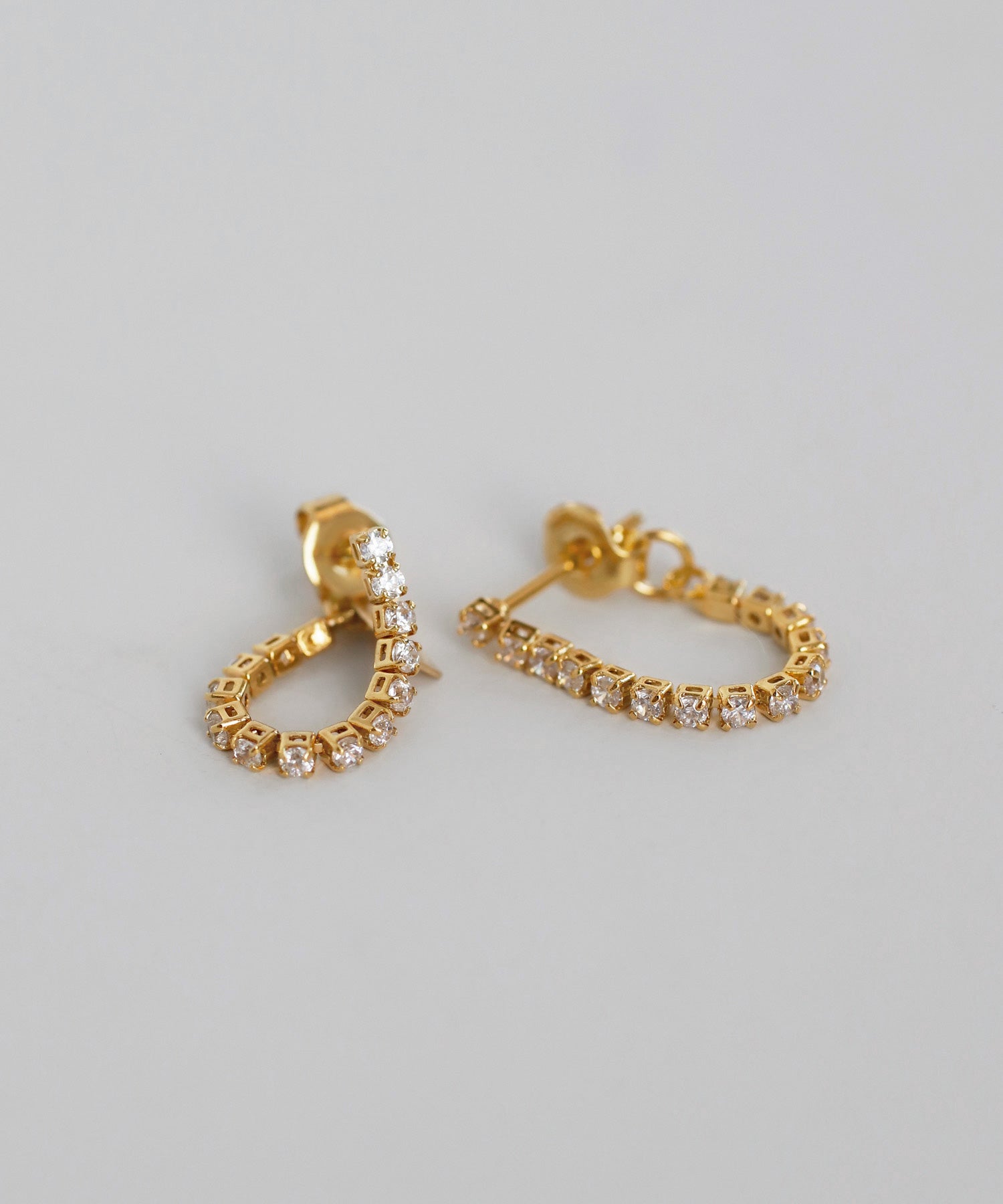 mimi33】ビジューラインバックキャッチピアス[Sheerchic]｜アネモネ