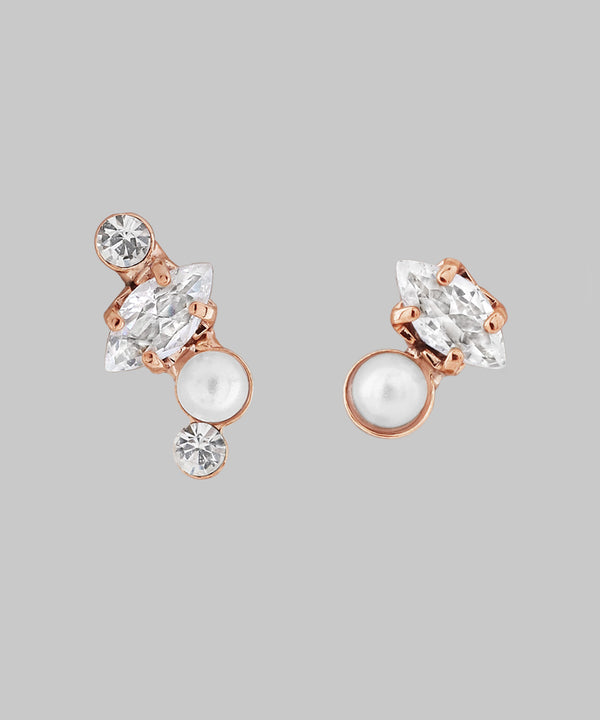 パール×ビジューアシメピアス[Sheerchic]